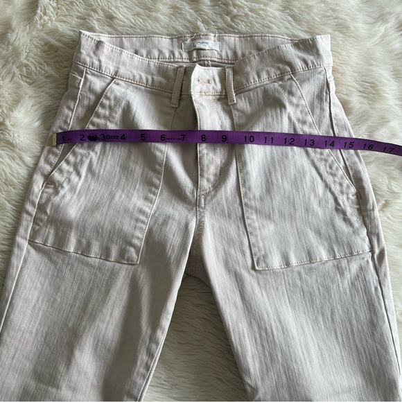 Ann Taylor LOFT Cream Raw Hem High Rise Skinny Utility Pant Size 2 - Picture 14 of 16